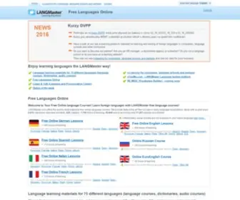 Langmaster.com(Free Languages Online) Screenshot