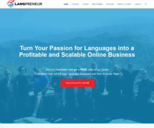 Langpreneur.com(Turn your Passion for Languages into an Online Business) Screenshot