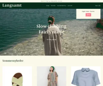 Langsamt.com(Slow clothing fairly made) Screenshot