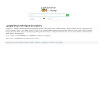 Langtolang.com(Langtolang Multilingual Dictionary) Screenshot