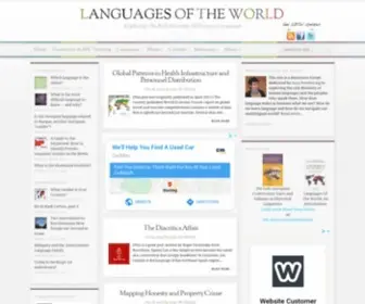Languagesoftheworld.info(This linguistics blog) Screenshot