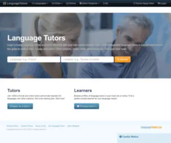 Languagetutors.ca(Find local and online private language tutors in Canada and around the globe) Screenshot