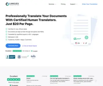 Languex.co(Online Certified Translation Services) Screenshot