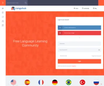 Languhub.com(Free Language Learning Community) Screenshot
