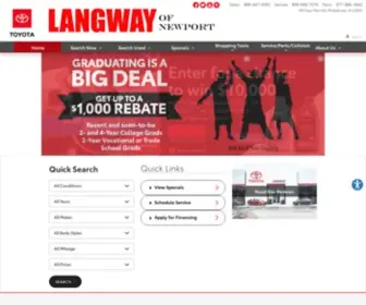 Langwaytoyotaofnewport.com(Langway Toyota of Newport) Screenshot