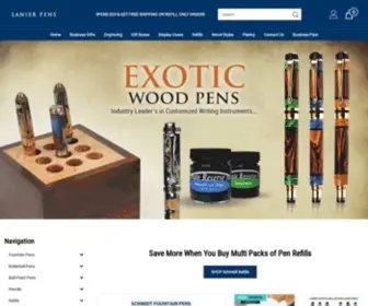 Lanierpens.com(Custom Fountain Pens and Handcrafted Wooden Pens) Screenshot