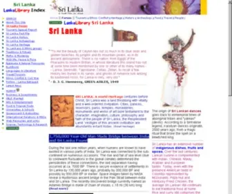 Lankalibrary.com(This site is devoted to all those who are interested in Sri Lanka (Ceylon)) Screenshot