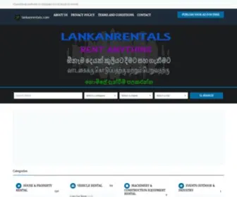 Lankanrentals.com(Anything for rent) Screenshot