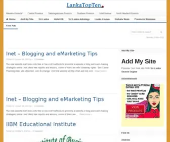 Lankatopten.com(Top10 list of Electronics) Screenshot