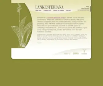 Lankesteriana.org(LANKESTERIANA .:. Lankester Botanical Garden´s scientific journal) Screenshot