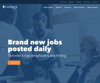 Lannick.com(Toronto Recruitment Agency) Screenshot