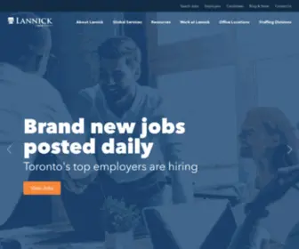Lannickgroup.com(Toronto Recruitment Agency) Screenshot