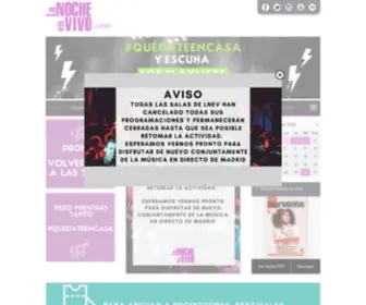 Lanocheenvivo.com(Agenda de conciertos en Madrid) Screenshot
