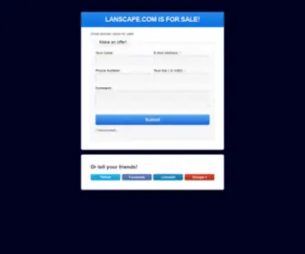 Lanscape.com(Domain for sale) Screenshot