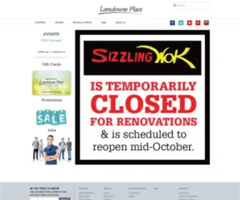 Lansdowneplace.com(Visit Peterborough's Premium Shopping Destination) Screenshot