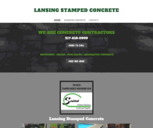 Lansingstampedconcrete.com(Stamped Concrete Contractor in Lansing) Screenshot