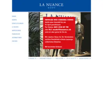 Lanuance.ch(Willkommen bei La Nuance) Screenshot