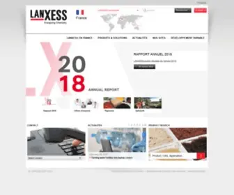 Lanxess.fr(LANXESS in France) Screenshot