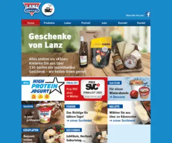 Lanzmilch.ch(Molkerei Lanz AG) Screenshot