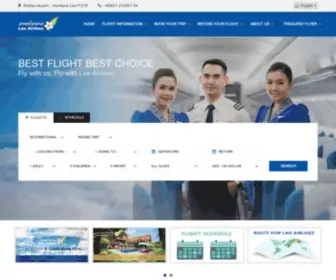 Laoairlines.com(Lao Airlines) Screenshot