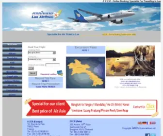 Laos-Airlines.com(Online Booking) Screenshot