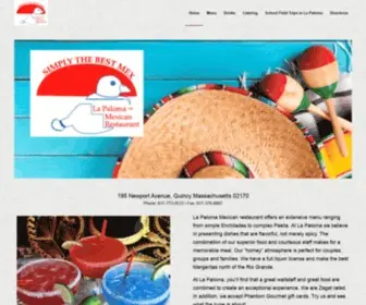 Lapalomarestaurant.com(Simply The Best Mex) Screenshot