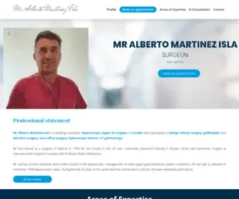 Laparoscopicsurgerylondon.com(Mr Alberto Martinez Isla) Screenshot