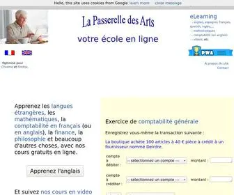 Lapasserelle.com(La Passerelle des Arts est spécialisée dans le e) Screenshot