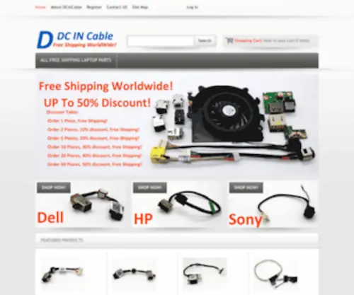 Lapdiy.com(Free Shipping Laptop Power Jack DC IN Cable) Screenshot