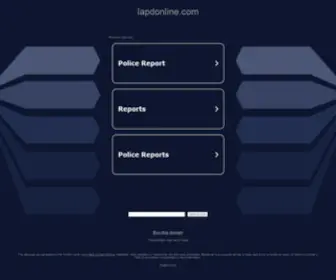 Lapdonline.com(Los angeles police) Screenshot