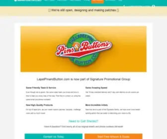 Lapelpinandbutton.com(Signature Patches) Screenshot