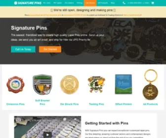 Lapelpinsrus.com(Signature Pins) Screenshot