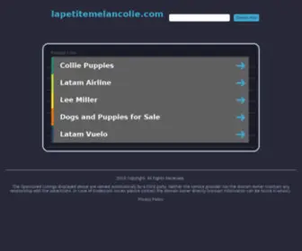 Lapetitemelancolie.com(La Petite Mélancolie) Screenshot