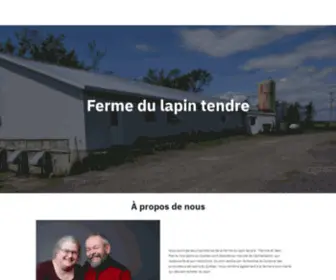 Lapintendre.ca(Ferme du lapin tendre À propos de nous Nous sommes les propriétaires de la Ferme du lapin tendre) Screenshot