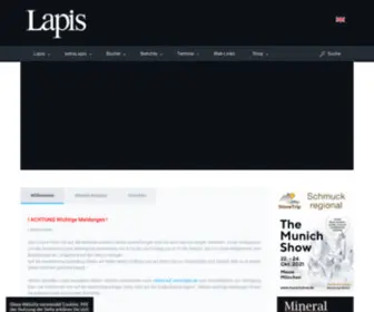 Lapis.de(Mineralien Zeitschrift Lapis) Screenshot