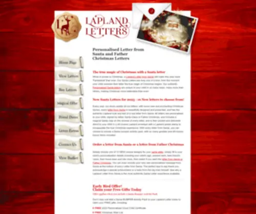 Laplandletters.com(Letter from Santa) Screenshot