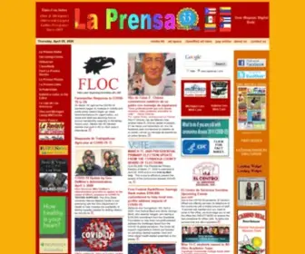 Laprensatoledo.com(Ohio and Michigan's Largest Latino Newspaper with Spanish Articles covering current Latino events La Prensa Latino Newspaper) Screenshot