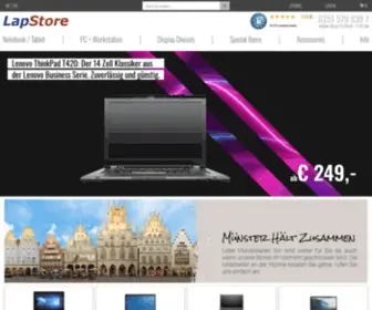Lapstore.de(Laptops und PCs gebraucht und günstig kaufen) Screenshot
