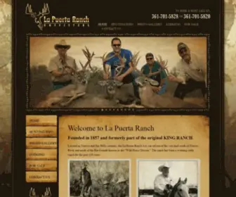 Lapuertaranchoutfitters.com(South Texas Trophy Whitetail Hunts) Screenshot