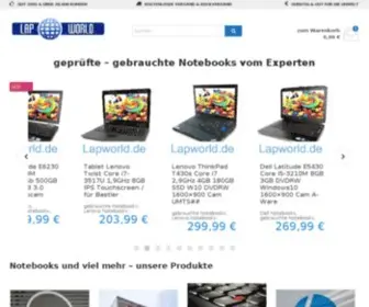 Lapworld.de(Gebrauchte Notebooks) Screenshot