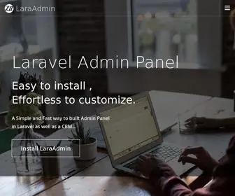 Laraadmin.com(Admin panel for laravel) Screenshot