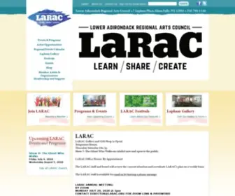 Larac.org(Lower Adirondack Regional Arts Council (LARAC)) Screenshot