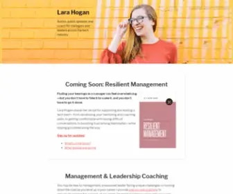 Larahogan.me(Management Coach & Trainer for the Tech Industry) Screenshot
