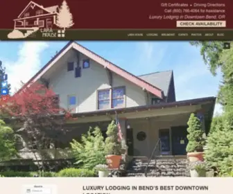 Larahouse.com(Lara House Lodge in Bend) Screenshot