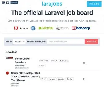 Larajobs.com(The Official Laravel Job Board) Screenshot