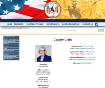 Laramiecountyclerk.com(Laramie County) Screenshot