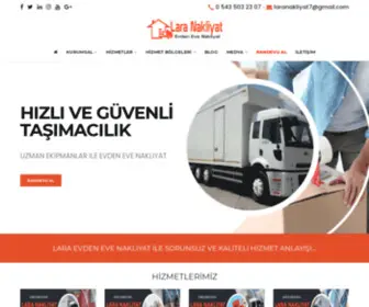 Laranakliyat.com(ANTALYA LARA EVDEN EVE NAKLİYAT) Screenshot