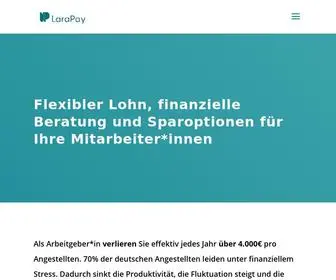 Larapay.de(Flexible Lohnvorauszahlung für Ihre Mitarbeiter) Screenshot