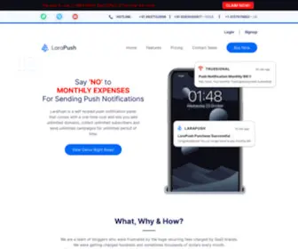 Larapush.com(Self Hosted WebPush Panel) Screenshot