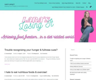 Laraslosingit.ca(Achieving Food Freedom In a Diet Riddled World) Screenshot